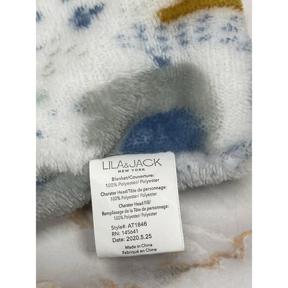 RARE HTF Lila & Jack Safari Elephant Lion Plush Baby Security Blanket Toy - Picture 8 of 11